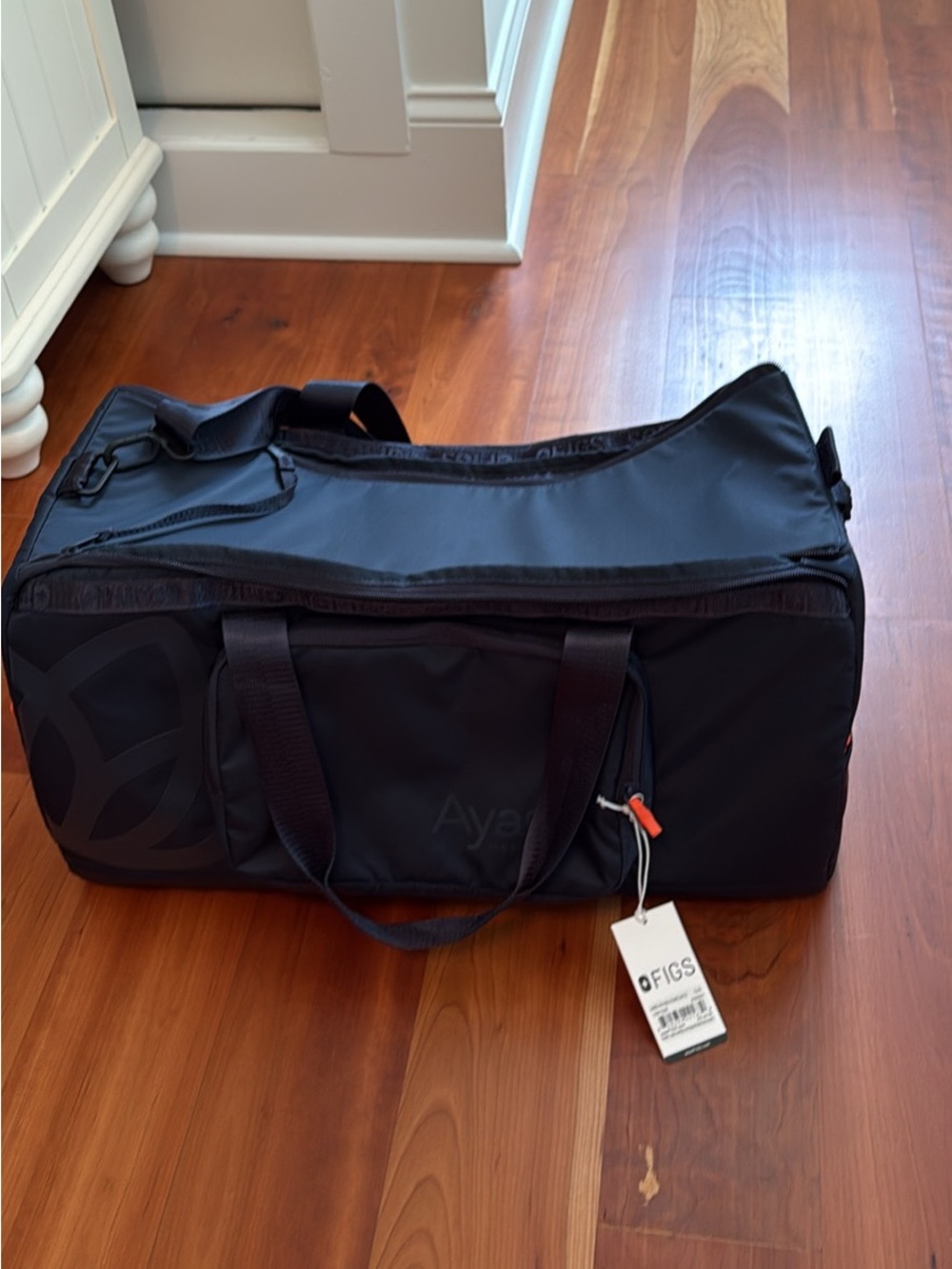 Figs Black Men's Duffel with Subtle Logo Accent